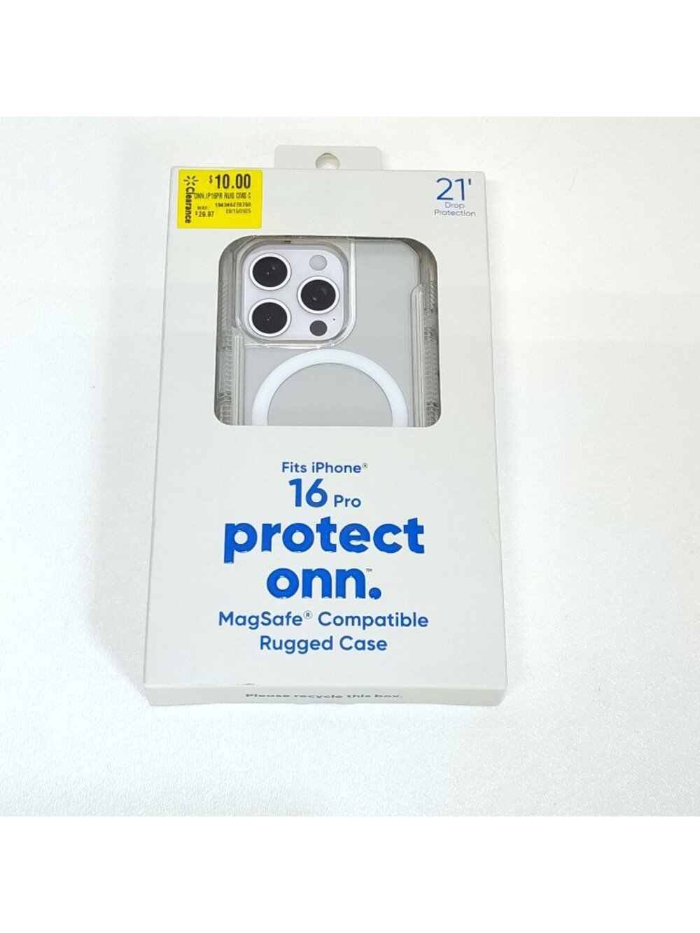 Protect Onn. iPhone 16 Pro MagSafe Compatible Rugged Case 21' Drop Tested NIB